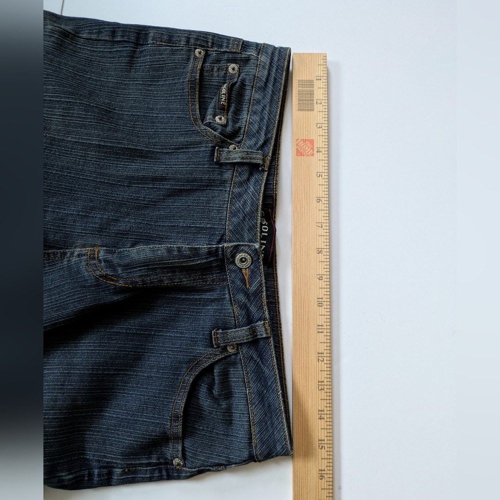 Gasoline Stretch Denim Jeans Mid-Rise Flare Pants Size 12 Bohemian Festival - Picture 8 of 15